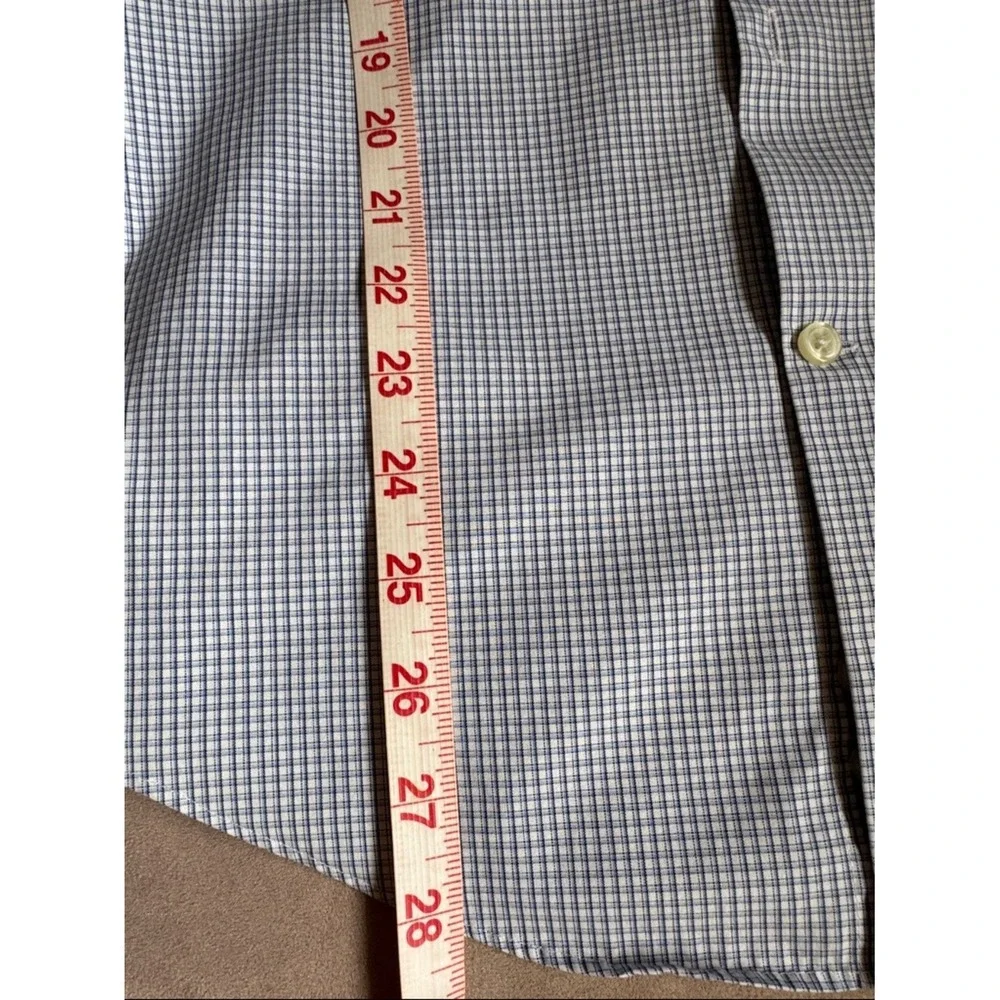 Calvin Klein Men's Light Blue‎ Micro-Check Dress Shirt. 14.5.32/33.Extreme slim.